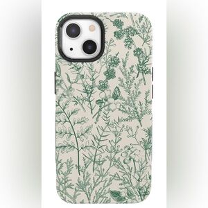 Floral Green and Cream Phone Case